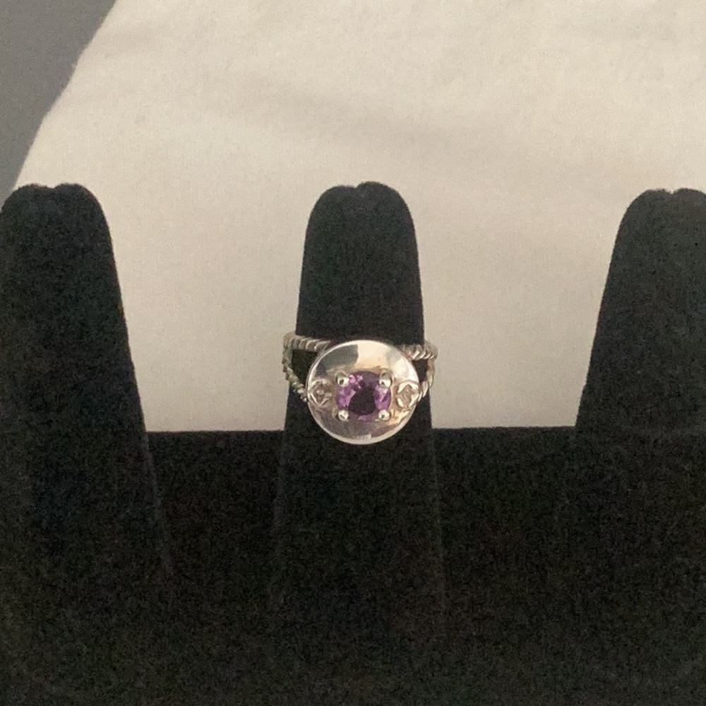 Single Stone Amethyst Ring